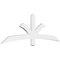 Ekena Millwork Davenport Architectural Grade PVC Gable Bracket, 72"W x 24"H x 2"D x 4"F, 8/12 Pitch GBP072X24X0204DAV00 - alternate 1
